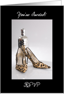 Leopard Shoe Party Invitations card