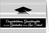 Graduation Law School Granddaughter Contemporary Graduation Cap card
