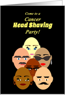 Invitation Cancer Head Shaving Party Bald Headed People card