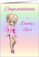 Congratulations to Daddy’s Girl, getting first period, girl, pink bows card