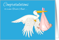 Congratulations on Becoming a Great Aunt to a Grandniece Baby Girl card
