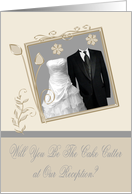Invitations, Will You Be The Cake Cutter, Wedding reception, frame card