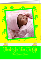 Thank You For The Baby Gift Photo Card