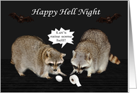 Hell Night, general, October 30, Raccoons talking about raising hell card