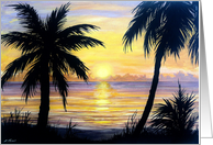 Tropical Sunset card