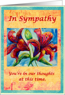 Sympathy Card, Lilies card