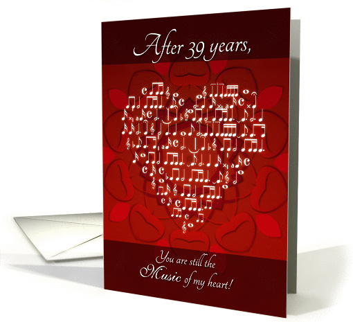 Music of My Heart After 39 Years - Heart card (900365)