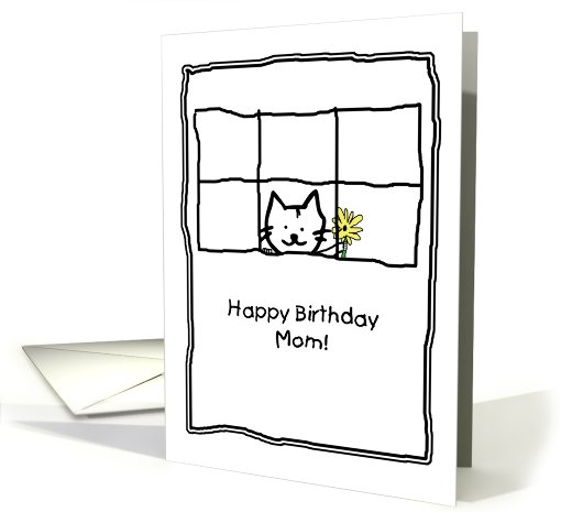 Birthday Mom Cat card (609313)