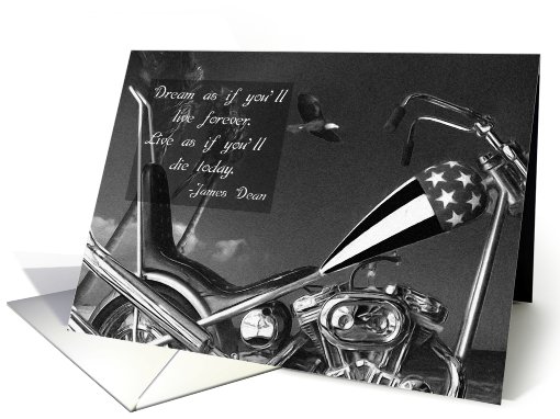 Quote James Dean Motorcycle card (609378)