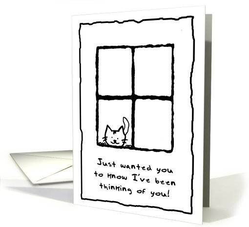 Thinking Of You Kitten in Window card (615662)