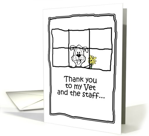 Thank You from dog to Vet card (645747)