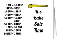 It’s Bake Sale Time Measurement Conversion Chart card
