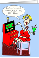 Over The Hill Blues Vegas Slot Machine Martini Card