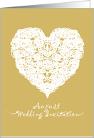 heart of August Wedding Invitation card