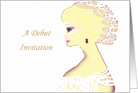 debut invitation simple elegance card