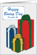 Happy Boxing Day 3 Gift Boxes December 26 card