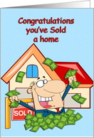 Real Estate Agent’s Sale Congratulations card