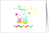 Happy Twins day, cute little twins drawing card