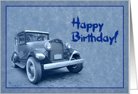 Happy Birthday card, classic vintage car card