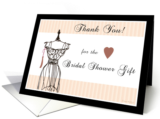 Thank You- Bridal Shower Gift - Mannequin card (838210)