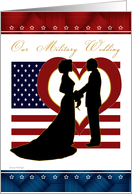 Military Wedding Invitation - Patriotic Silhouettes card