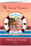 Family Reunion Cruise Party Sunset View Photo Invitation card