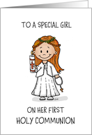First Holy Communion for a Girl card