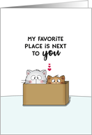 Card for Cat Lovers -Two Cats That Love Each Other card