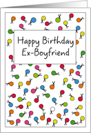 Happy Birthday Ex-Boyfriend! Confetti & Scissors card