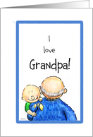 I love Grandpa - Happy Grandparents Day! card