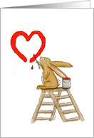 I love you heart - Some Bunny loves you! card