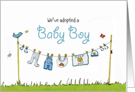 We’ve adopted a Baby Boy - Adoption Announcement card
