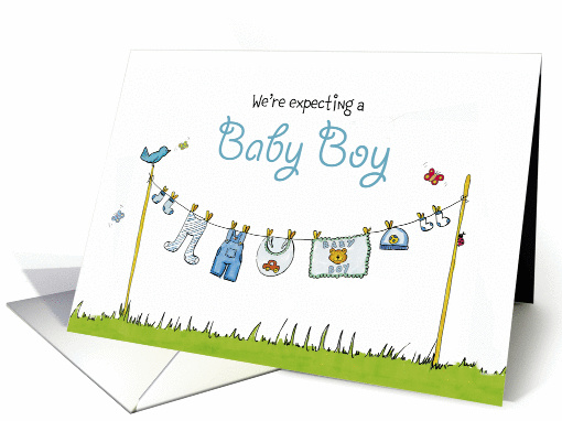 We are expecting a Baby Boy - Announcement for Boy card (908700)
