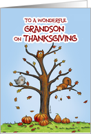 Happy Thanksgiving - Wonderful Grandson card