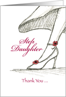 Step Daughter - Thank you for being my Bridesmaid, Sketch High heel card