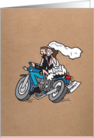 Motorcycle Wedding - Kraft Look Wedding Card