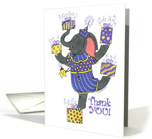 Birthday Elephant Thank You card (783064)