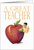 A Great Teacher End of School Year Thank You card