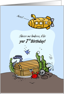 7th Birthday - Pirates Treasure Chest card