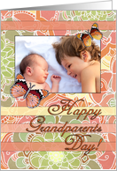 Happy Grandparents Day Customizable Photo with Butterflies card