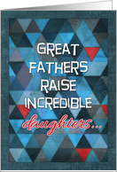 Happy Father’s Day from Daughter with Triangle Pattern and Humor card