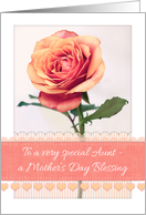 A Mother’s Day Blessing for a Special Aunt with Peach Rose card