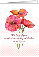 Thinking of You on the Anniversary of the Loss of Your Mom Poppies card