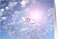 Love thinking of you in the clouds card
