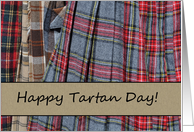 Tartan Day Scottish Holiday Celebrated in United States Skirts Plaid card