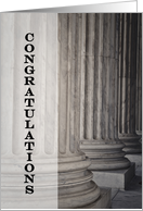 Congratulations on Graduating from Law School Pillars card