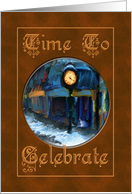 Happy Birthday Main Street Clock Time To Celebrate You card