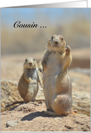 Happy Cousins Day, Prairie Dogs card