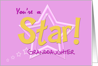 Granddaughter, You’re a Star, Good Grades card
