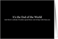 Simply Black - It’s the End of the World card